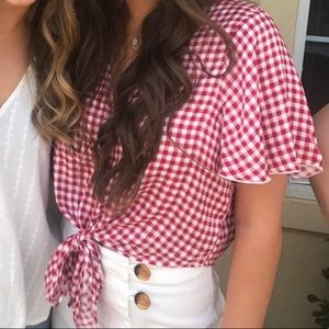Show me your mumu gingham top